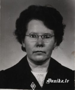 Sikšņu skolas skolotāja Vilma Raņķe- Cvībele.1956. g. atgriezās no izsūtījuma.