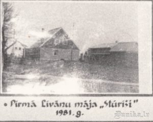 Pirmā Līvānu māja Sikšņu ciemā – “Stūrīši “ 1981. gads.