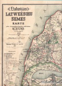 Latwiewshu semes karte 1911. Kurzeme