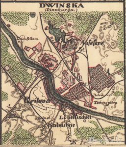 Daugavpils karte 1911. gads.