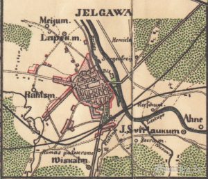 Jelgavas karte 1911. gads.