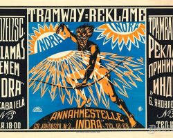 Reklāma uz tramvajiem.