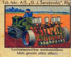 Lauksaimniecības mehanizēšana.