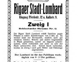 Rigaer Stadt – Lombard.