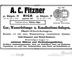 A. C. Fitzner Wasserleitungs.