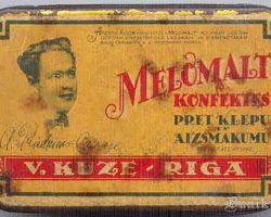 Konfektes pret klepu “Melomalt”, 1930. gads.