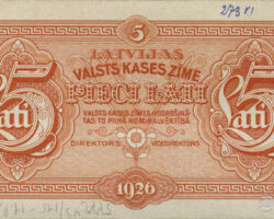 5 latu banknote 1926. gads.