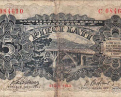 5 latu banknote 1940