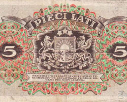 5 latu banknote 1940