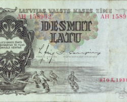 10 latu banknote 1938. gads.