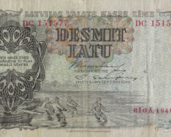10 latu banknote 1940. gads.