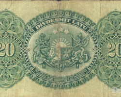 20 latu banknote 1925. gads.