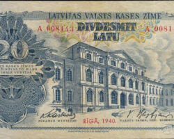 20 latu banknote 1940. gads.