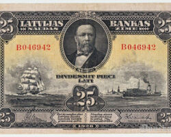 25 latu banknote 1928. gads.
