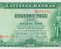 25 latu banknote 1938. gads.