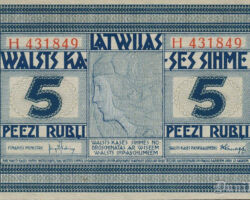 Latvija 3 rubļi 1919. gads.