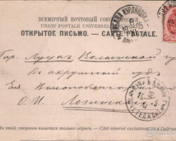 Liepāja 1905. Lielā iela Imperatora Nikolaja 2 vizītes dienā. Otra puse.