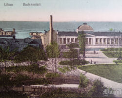 Liepāja 1909. Badeanstalt.