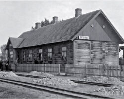 No gulšņiem veidota stacija “Geidāni”.