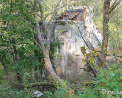 Vīles tilta pirmā laiduma otrais balsts Dunikas pusē. 2014.10.07.