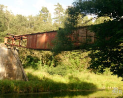 Skats uz Vīles tiltu no upes lejteces Dunikas puses. 2015.08.23. Andra Baloža foto.