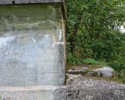 Skats uz Vīles tilta pirmā laiduma balstu Dunikas pusē. 2015.09.10.