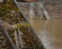 Skats uz Vīles tiltu no Dunikas puses. 2018.04.26. Aigara Prūša foto.