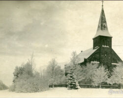 Bārtas baznīca ziemā.