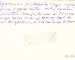 Uzņēmums ( foto) pie “Golgatas” baznīcas ieejas bznīcas 1. gada svētkos 1934. gada decembrī. Rucavas un Dunikas draudžu koris. Vidū sēž baptistu draudzes mācītājs Ed. Gallens, br(?) J. Jankaitis un (??) Jaunciems.